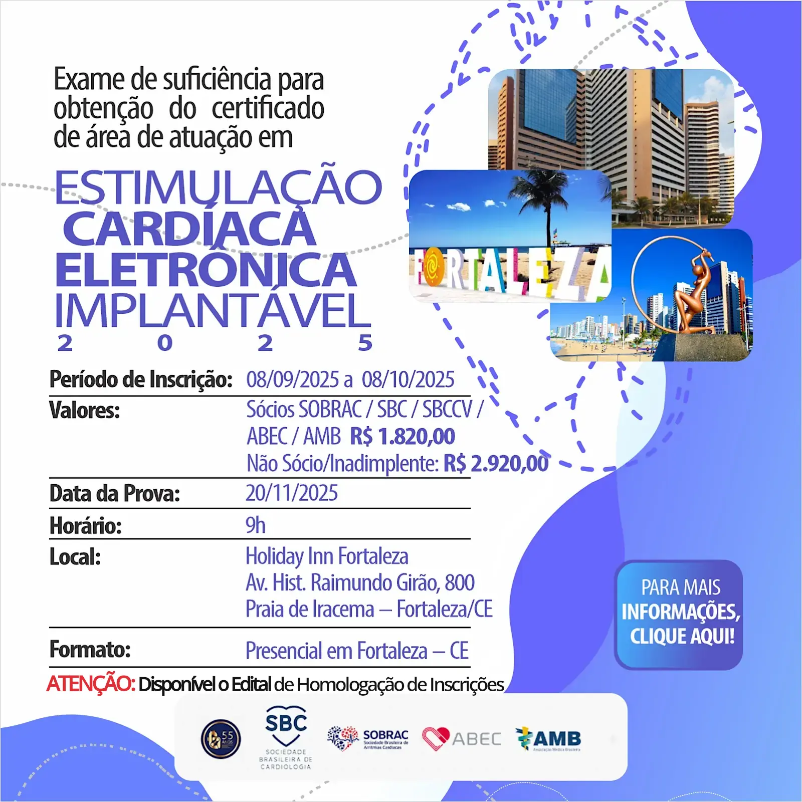 Exame de Suficiência para Obtenção do Certificado de Área de Atuação em Estimulação Cardíaca Eletrônica Implantável - 2025